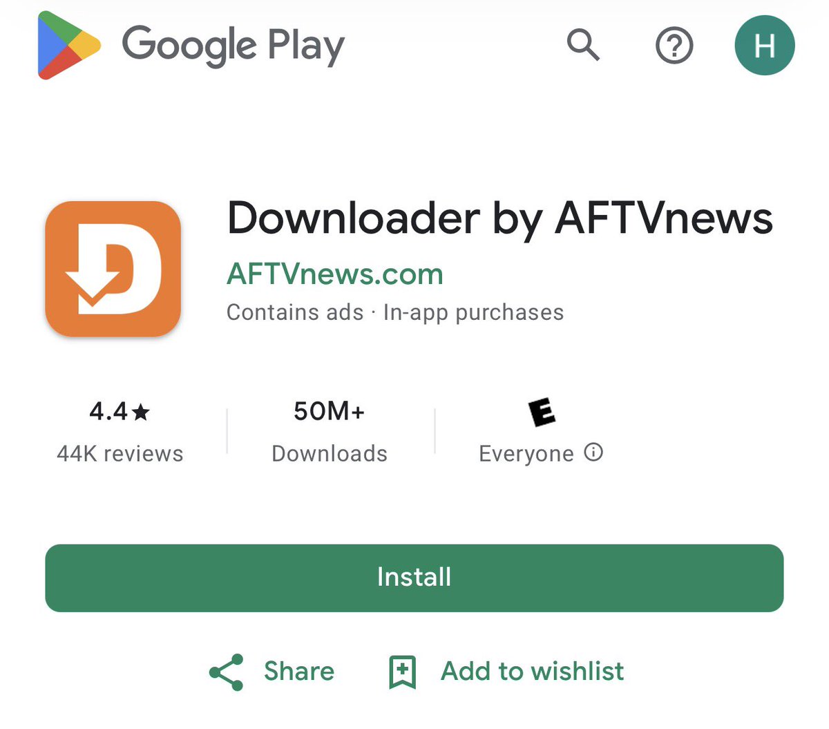 Downloader by AFTVnews im Play Store
